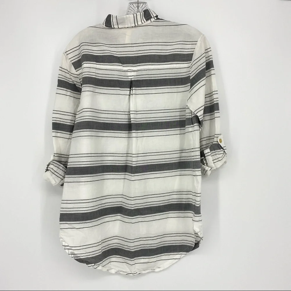 Matilda Jane Style26677T Button Down Shirt Roll Tab Sleeve Size S - Picture 3 of 5